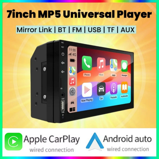 2Din 7 Inch HD Screen Full Touch Carplay Android Auto Car Raido Multimedia MP5 Player Stereo USB Bluetooth Universal Autoradio