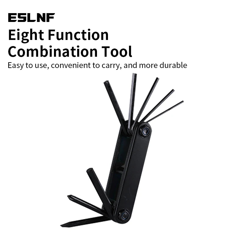 Bicycle Multi-Functional Combination Tool 8 in 1 Multi-functional Repair Tool Highway Bike Loading Folding Tool Repair Bike Hex
