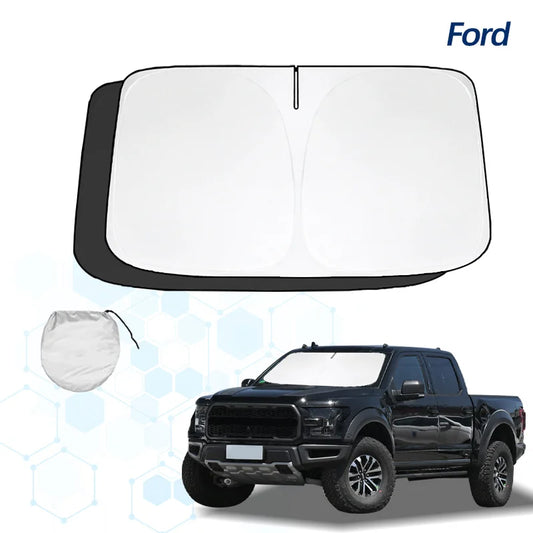 Car Windshield Sun Shade For Ford F-150 Raptor Sunshade Summer Visor Protector Foldable Blocks UV Rays Protection Accessorie