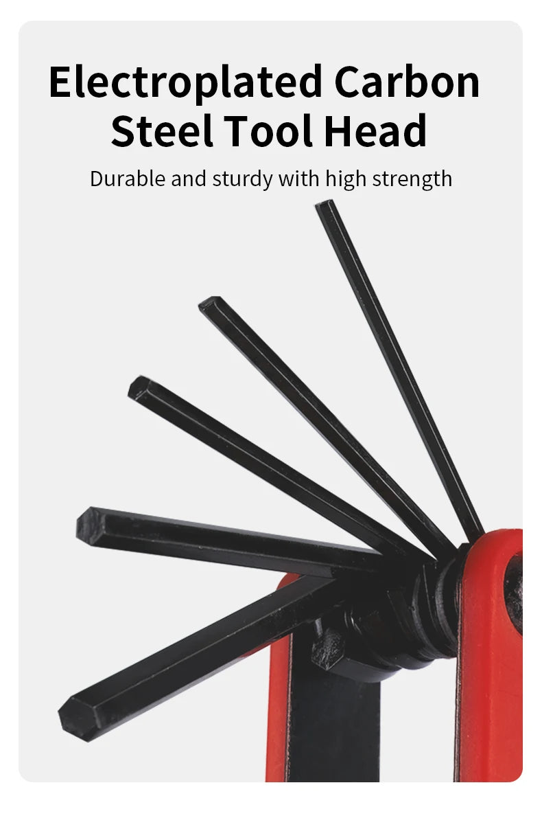 Bicycle Multi-Functional Combination Tool 8 in 1 Multi-functional Repair Tool Highway Bike Loading Folding Tool Repair Bike Hex