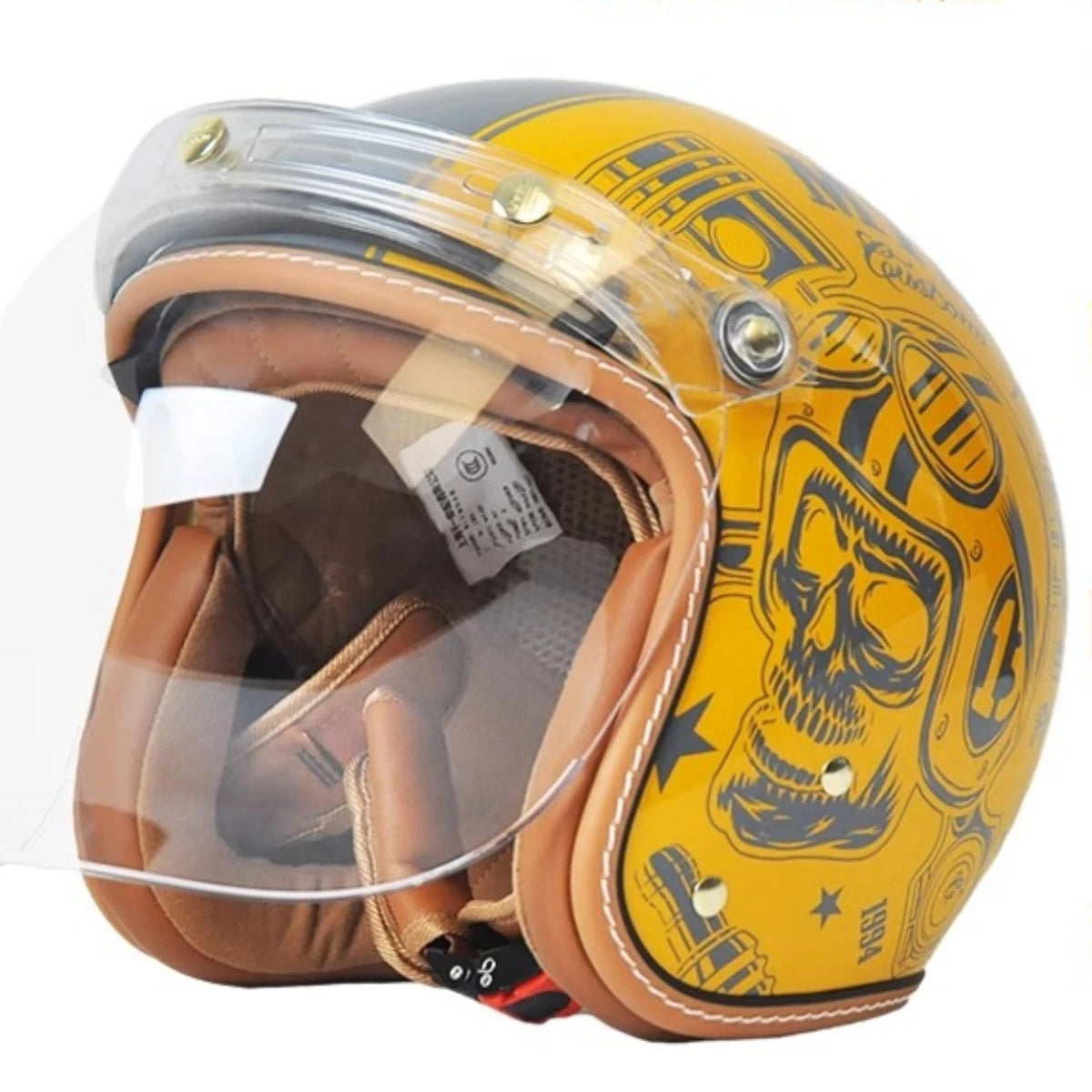Motorcycle Helmet Retro Style with Anti-UV Inner Lens Moto Casco Outside Riding helmet