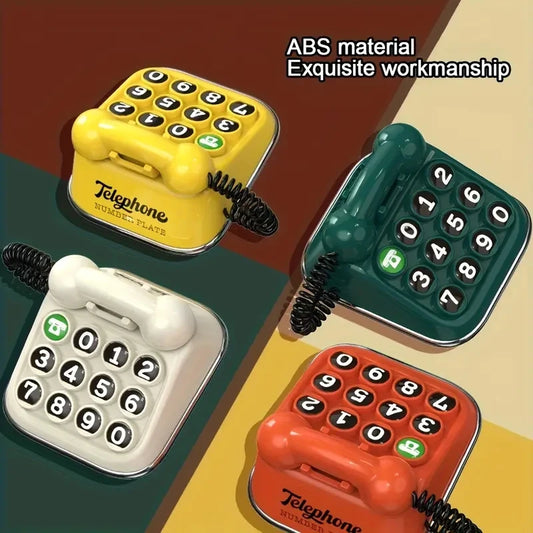 Retro Telephone Car Temporary Parking Number Plate ABS+PC Material Cute Auto Accessory for Car Decor & Parking Convenience