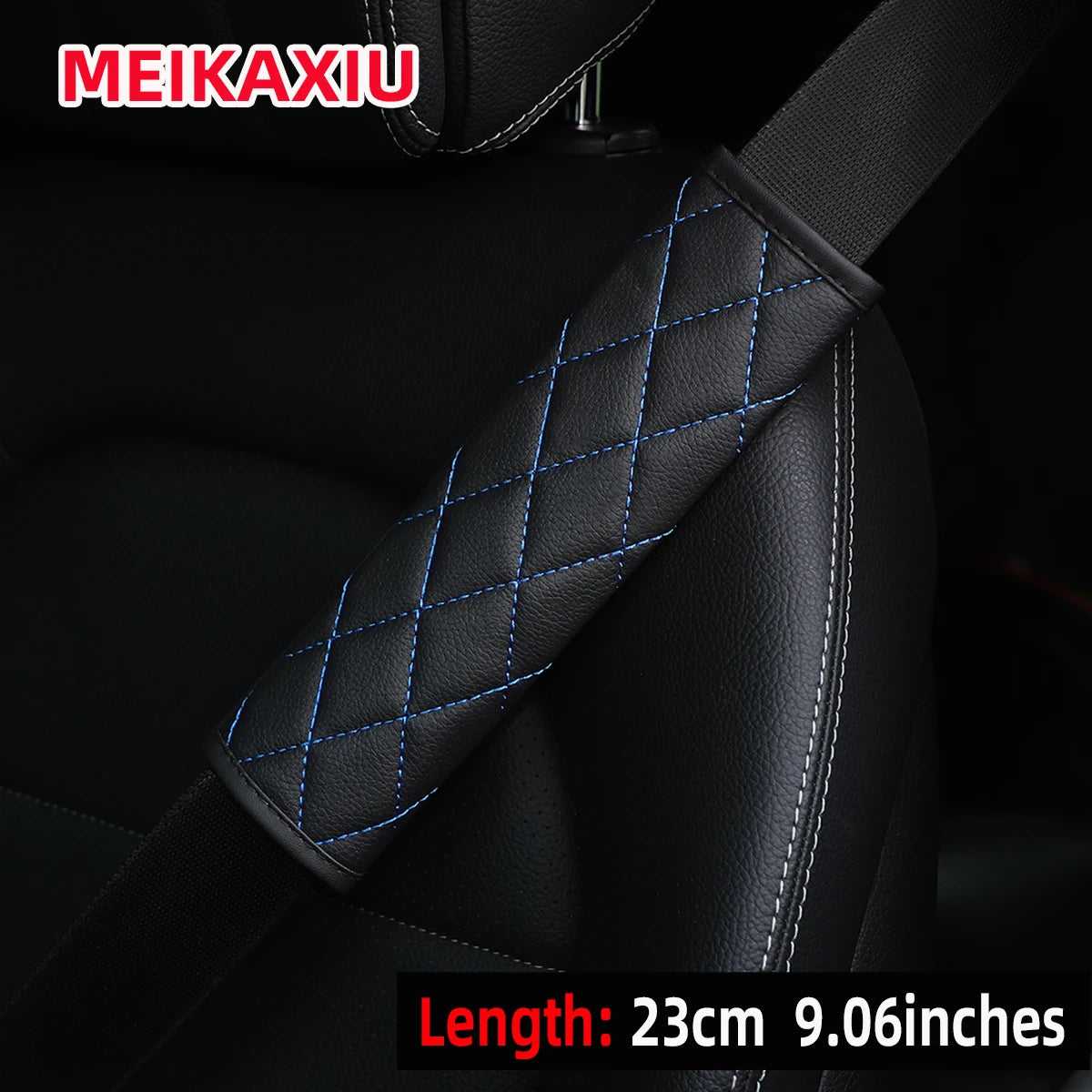 PU leather embroidered shoulder cover 23cm9.06 inch comfortable GM interior supplies seat belt trim