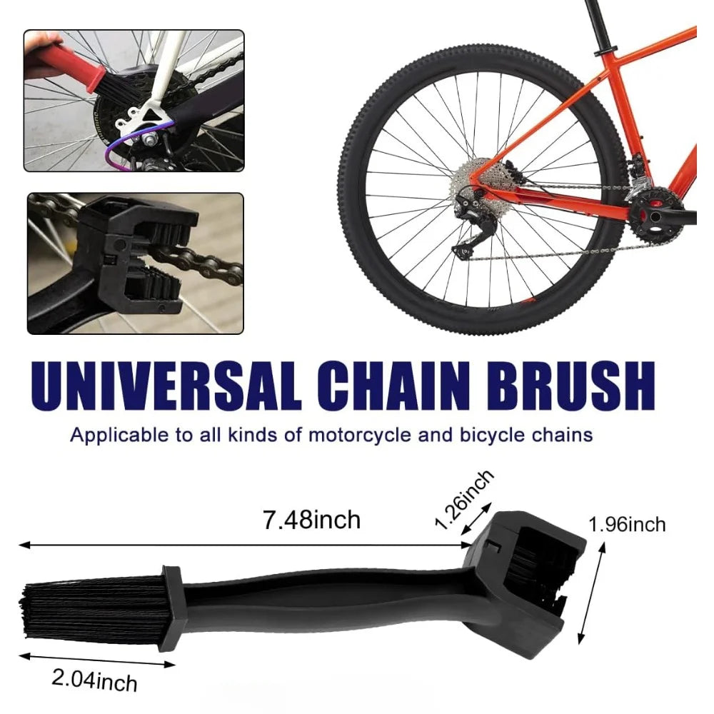 Portable Chain Cleaner Motorcycle Road Bike Chain Clean Brush Bicycle Clean Motorcycle Tools Chain Cleaner Maintenance Tool