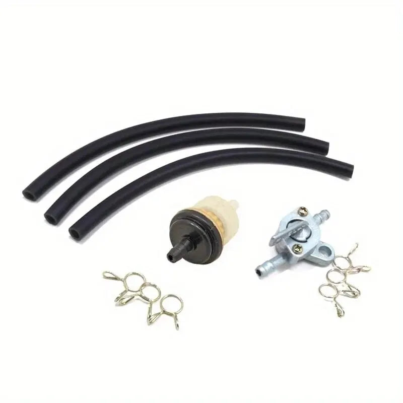 6MM Motorcycle Dirt Bike ATV Scooter Fuel Tank Petcock Valve Switch Inner Filter Gasoline Petrol Line Hose Tube Clips 50-200CC