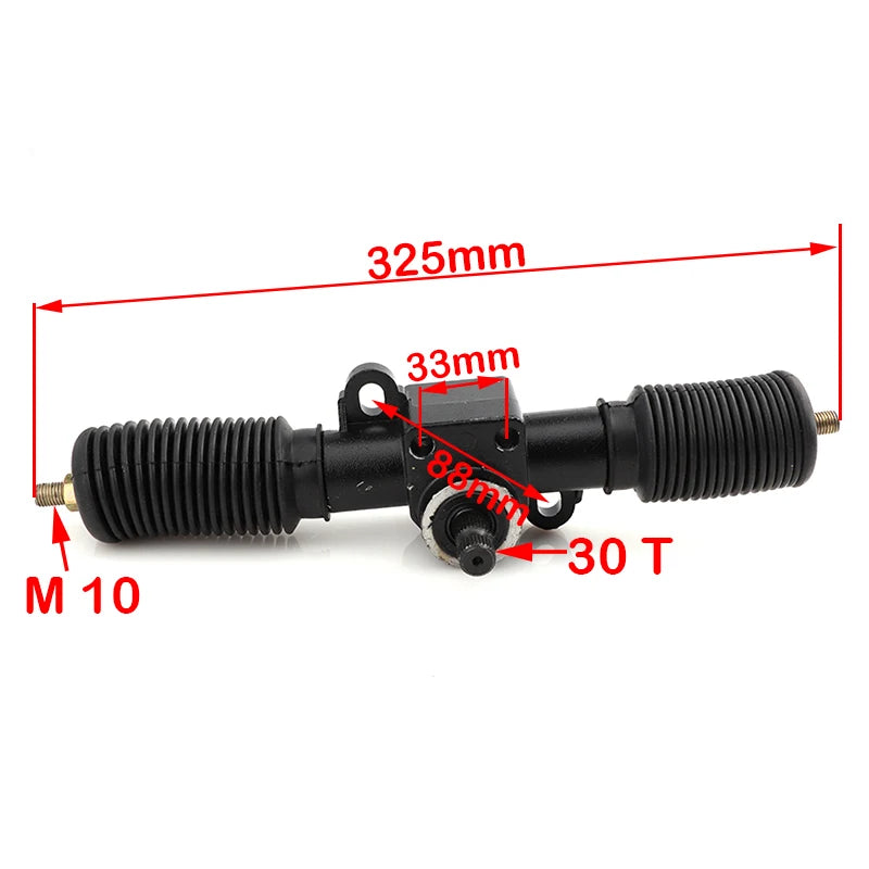 Karting 320mm 30T Full Steel Power Steering Gear Shaft Rack Pinion Assembly For DIY ATV Go Kart UTV Buggy Quad Bike Accessories