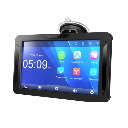 P6-7inch Universal Portable Car Screen for Carplay, Car Radio Multimedia Video Player Wireless Carplay Screen for IOS/Android