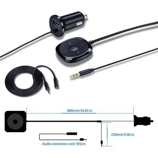Car Bluetooth-compatible Audio Receiver Wireless Bluetooth-compatible Music Receiver for Car Stereo with AUX IN Auto Accessories