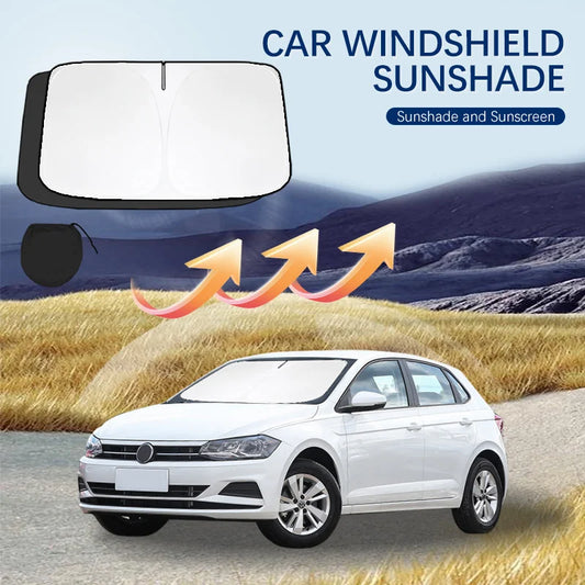 Windshield Sun Shade For Volkswagen Polo T-Cross Teranont Window Sunshade Sun Visor Protector Foldable Blocks UV Rays Keep Your