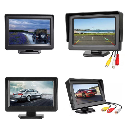 4.3 Inch TFT LCD Car Monitor with 2 Way AV Input HD Digital Color Car Monitor for Rear View Camera Parking Backup Reverse