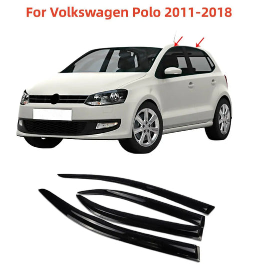 Window Visor For VW Volkswagen Polo 2011 2012 2013 2014 2015 2016 2017 2018 Weathershield Rain Deflector Guard Awning Shelter