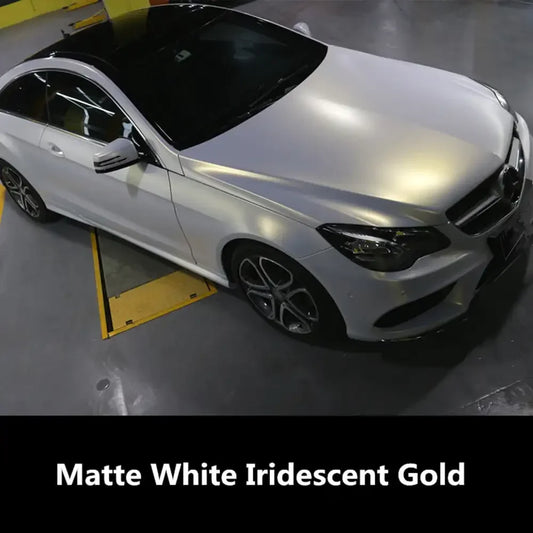 Air Release Channel Stretch able  NG2812 Pear White Iridescent Gold Car Film Car Vinyl