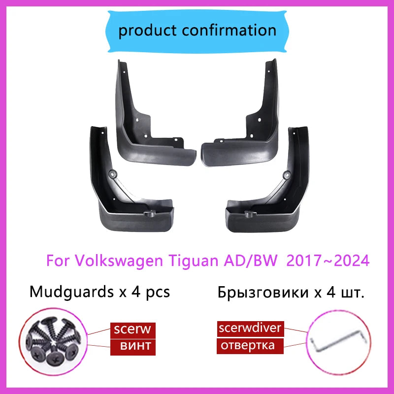 Car Fenders for Volkswagen VW Tiguan AD BW 2017 2018 2019 2021 2022 2023 2024 Mudguards Splash Guards Wheels Protecti Cover Auto