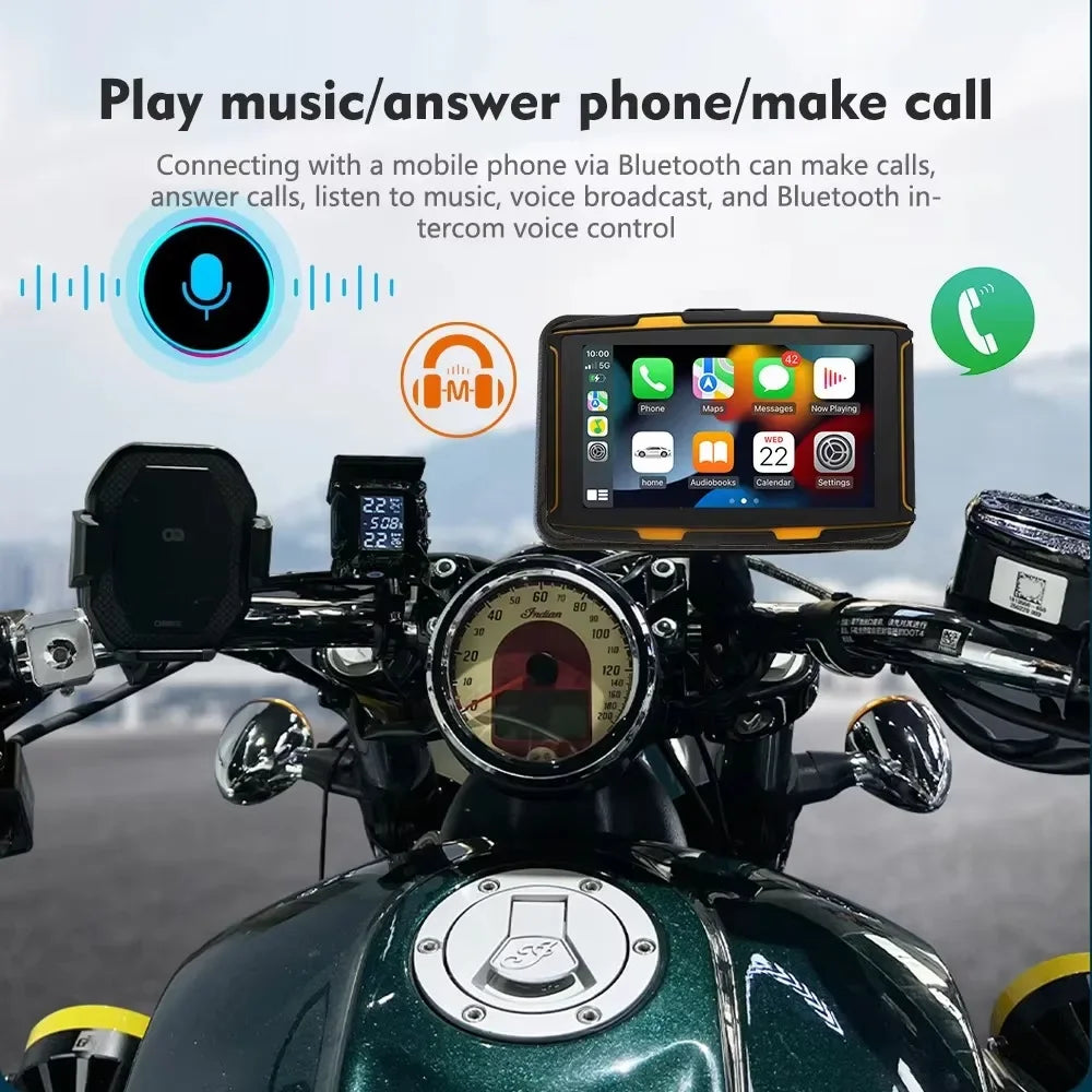 KARADAR MT5008 5-Inch Waterproof Motorcycle Touch Screen GPS – CarPlay & Android Auto motorcycle gps navegador gps moto