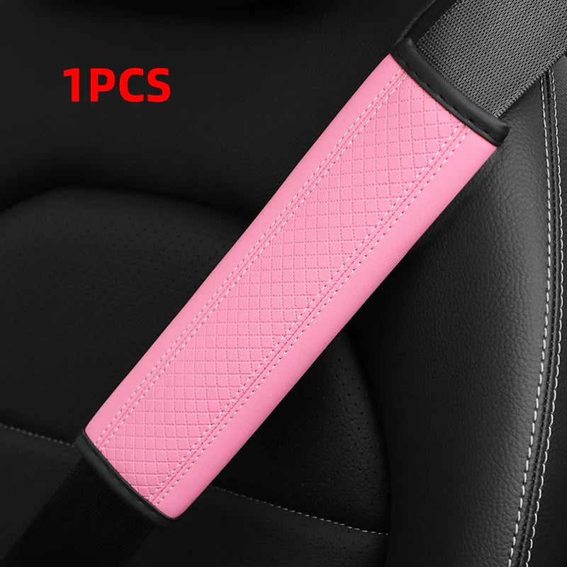 Car accessories seat belt PU Leather Safety Belt Shoulder Cover Breathable Protection Seat Belt Padding Pad Auto Interior