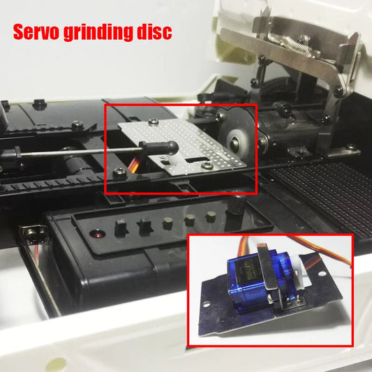 9g Steering Gear Frame Grinding Disc Anti-skid Plate for 1/14 Tamiya RC Truck Trailer Tipper Scania 770S Benz Actros Volvo MAN