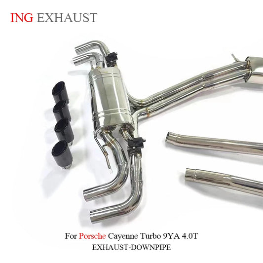 ING Escape SS304 Valve Catback Exhaust for Cayenne Turbo 9YA 4.0T 2018+ Remote Motor Engine Assembly Coupen Performance System