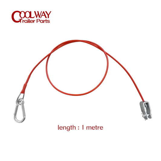 1 Metre Ring Trailer Caravan Brake Away Breakaway Safety Cable Brake