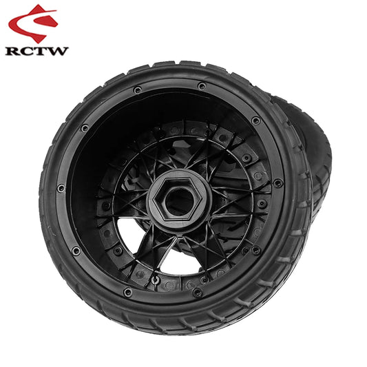 Front OR Rear on Road Tire with Wheel Hub Set for 1/5 Hpi Rovan Km Baja 5B SS