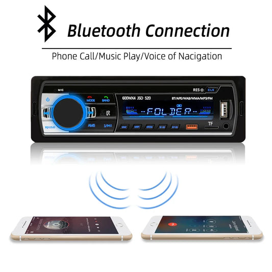 Car Radio 1din Stereo Player Digital Bluetooth Car MP3 Player FM Radio Stereo Audio Music USB/SD with In Dash AUX Input