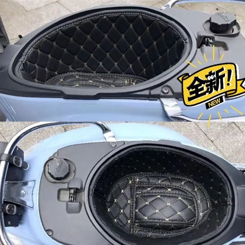 Motorcycle Storage Box PU Leather Rear Trunk Cargo Liner Protector Accessories For PIAGGIO Vespa 150 Vespa Sprint 150
