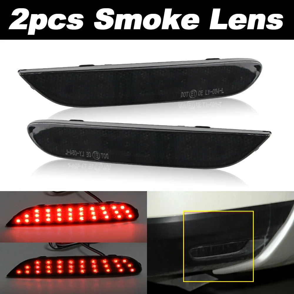 LED Rear Bumper Reflector Lights For Nissan X-trail T32 Rogue Qashqai J11 Leaf Pathfinder Infiniti Q50 QX60 JX35 2014 2015 2016