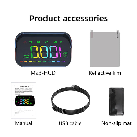 GPS Display Dual System HUD Car Auto Electronics Head-Up Display Windshield Projector Digital Accessories For Gasoline Car