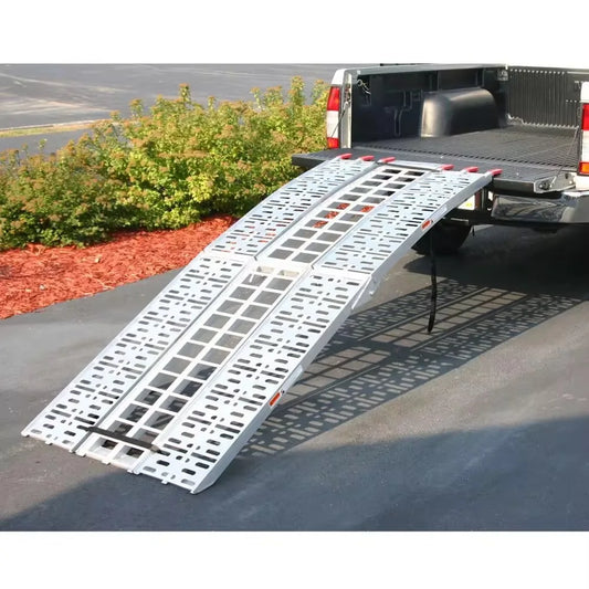 Motorcycle Aluminum Folding Ramp For Truck Trailer Loading