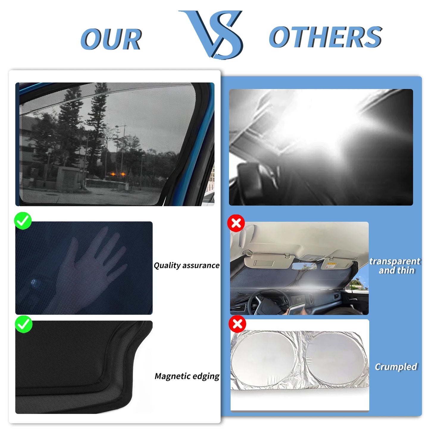 Car Sunshade For Volvo EX30 2024 2025 Magnetic Front Rear Windshield Curtain Side Window Sun Shade Visor