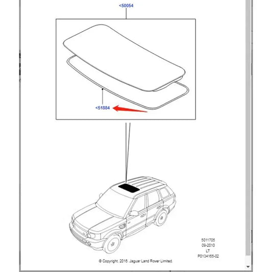 Auto Sunroof Window Rubber Seal For Land Rover Range Rover Sport 2006 2007 2008 2009 2010 2011 2012 2013
