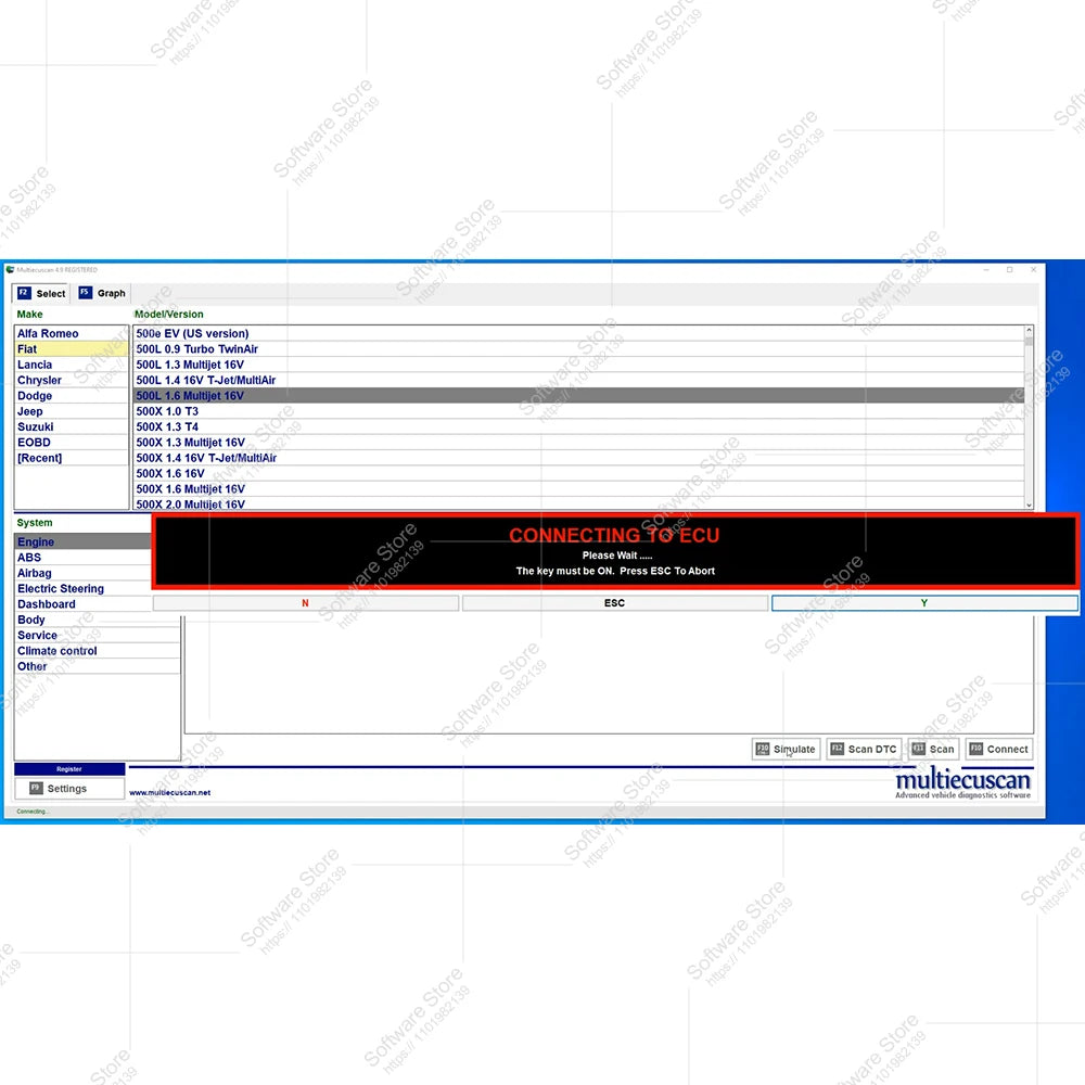Newest Multi-ECU-Scan V4.9 automotive diagnostics electronic systems car diagnostics software full-featured professional tool