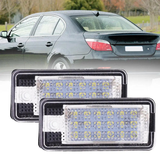 2PCS Rear LED License Plate Light For Audi A3 S3 8P A4 S4 B6 B7 A6 C6 S6 A8 S8 Q7 RS4 RS6 Plus Avant Auto Lamp Light