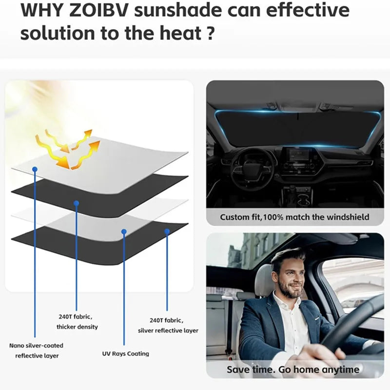 Windshield Sun Shade For Volkswagen Polo T-Cross Teranont Window Sunshade Sun Visor Protector Foldable Blocks UV Rays Keep Your