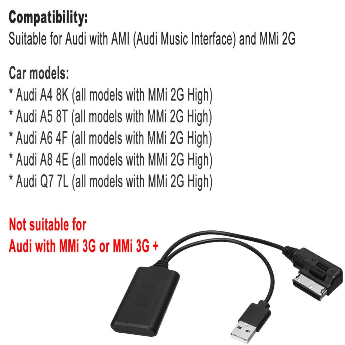 Wireless Bluetooth Receiver Module Music Interface AUX Audio Cable Adapter For Audi Q7 A5 A6 A8 AUX Adapter Music Audio Stereo