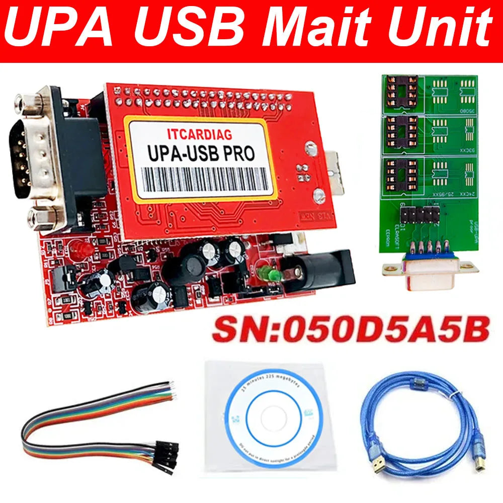 ITCARDIAG V1.3 UPA-USB SN:050D5A5B & SOP8 SOIC8 Clip ECU Chip Tunning with 350MB Full Script Upa Usb Programmer for Windows 7/10