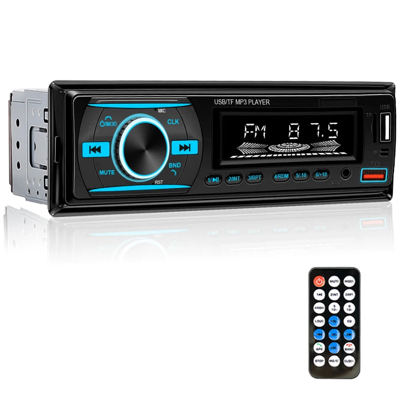 Hippcron Car 1din Radio Audio Stereo Bluetooth Multimedia Digital MP3 Player Stereos For Car Universal With Aux Input USB