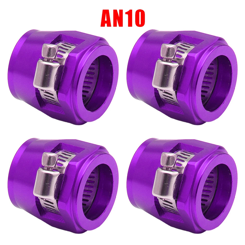 4pc AN4 AN6 AN8 AN10 AN12 Car Hose Finisher Clamp Radiator Modified Fuel Pipe Clip Buckle Universal Hose Clamps Oil End Finisher