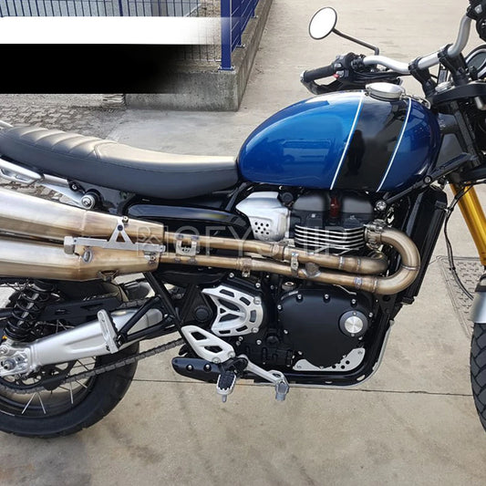 For Triumph Scrambler 1200 2019 2020 Escape Slip-on Motorcycle Exhaust Muffler Header Link Pipe Slip-on