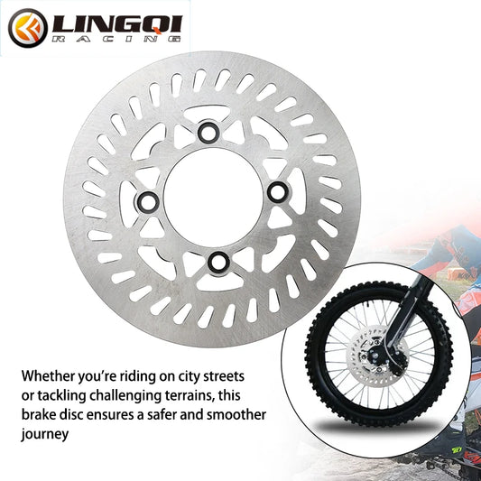 LINGQI RACING Motorcycle 185mm 195mm 230mm Steel Front Rear Wheel Disc Brake Disk Rotor Plate For Dirt Pit Bike Off Road CRF