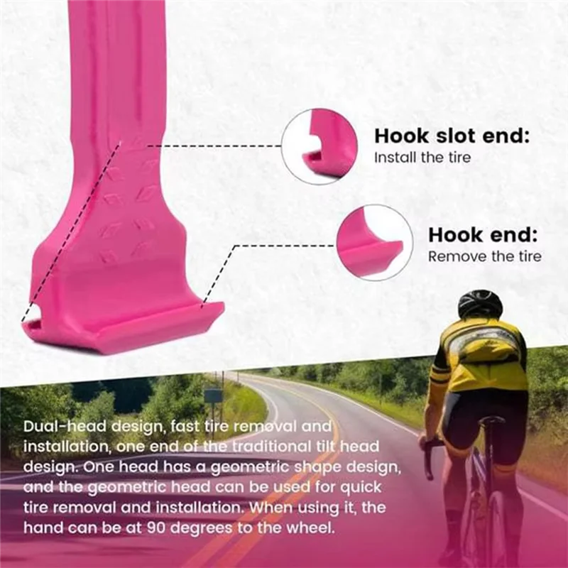 HOES-2 In 1 Bicycles Tyre Lever Crowbar Bike Tire Tyre Changing Tool Cycling Pry Bar Maintenance Gadget For Bicycles