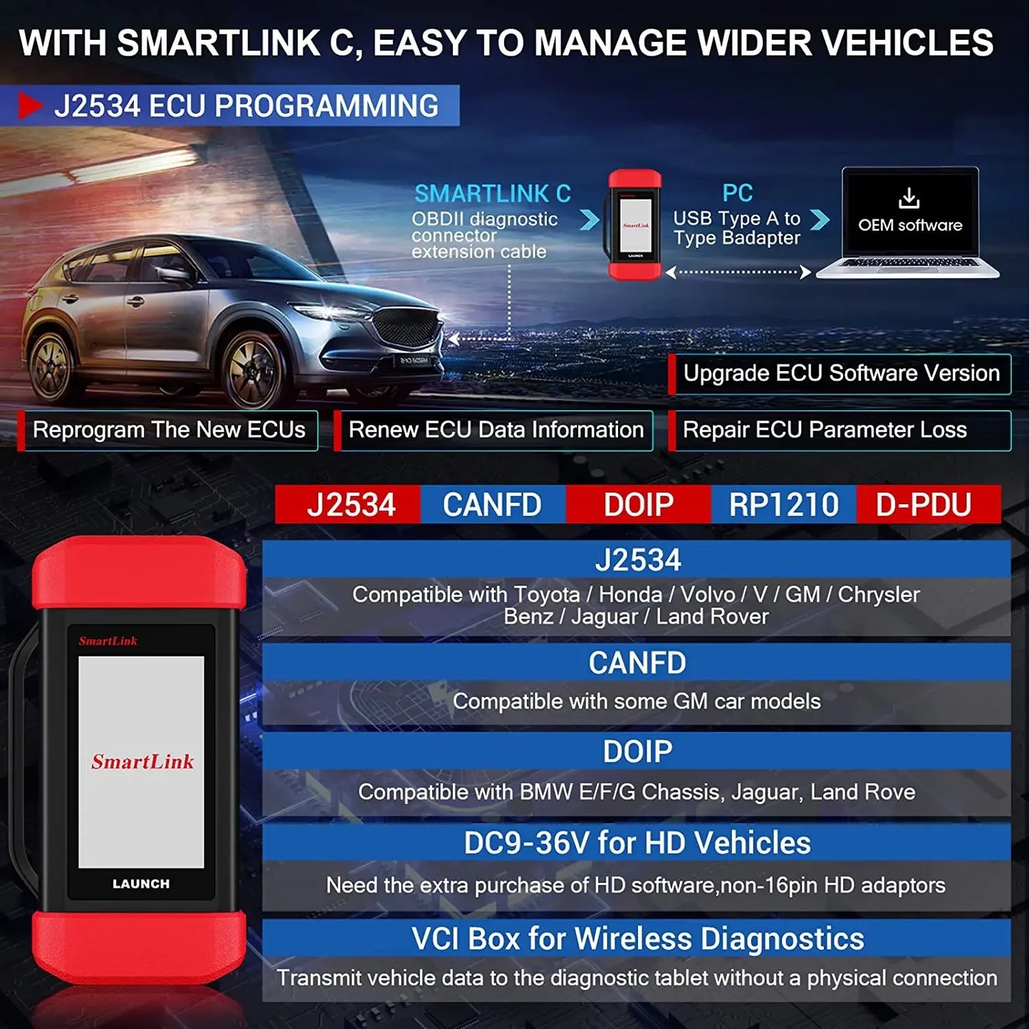 2023 X431 Pad7 Vii Vll X-431 Pad 7 2 Full System Computer For Car Diagnostics External Module Ecu Programming Scanner