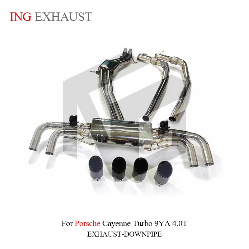 ING Escape SS304 Valve Catback Exhaust for Cayenne Turbo 9YA 4.0T 2018+ Remote Motor Engine Assembly Coupen Performance System