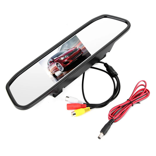 4.3in Car Monitor 4.3in Car Rearview Mirror Monitor HD -LCD Screen 2 Channels Video Input Car Monitor Rearview Mirror Monitor