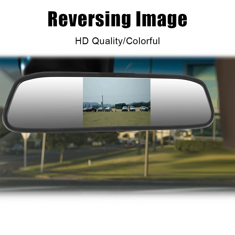 Universal TFT LCD Color Monitor Car Rearview Mirror Display HD Video Auto Parking Monitor 4.3 Inch Rearview