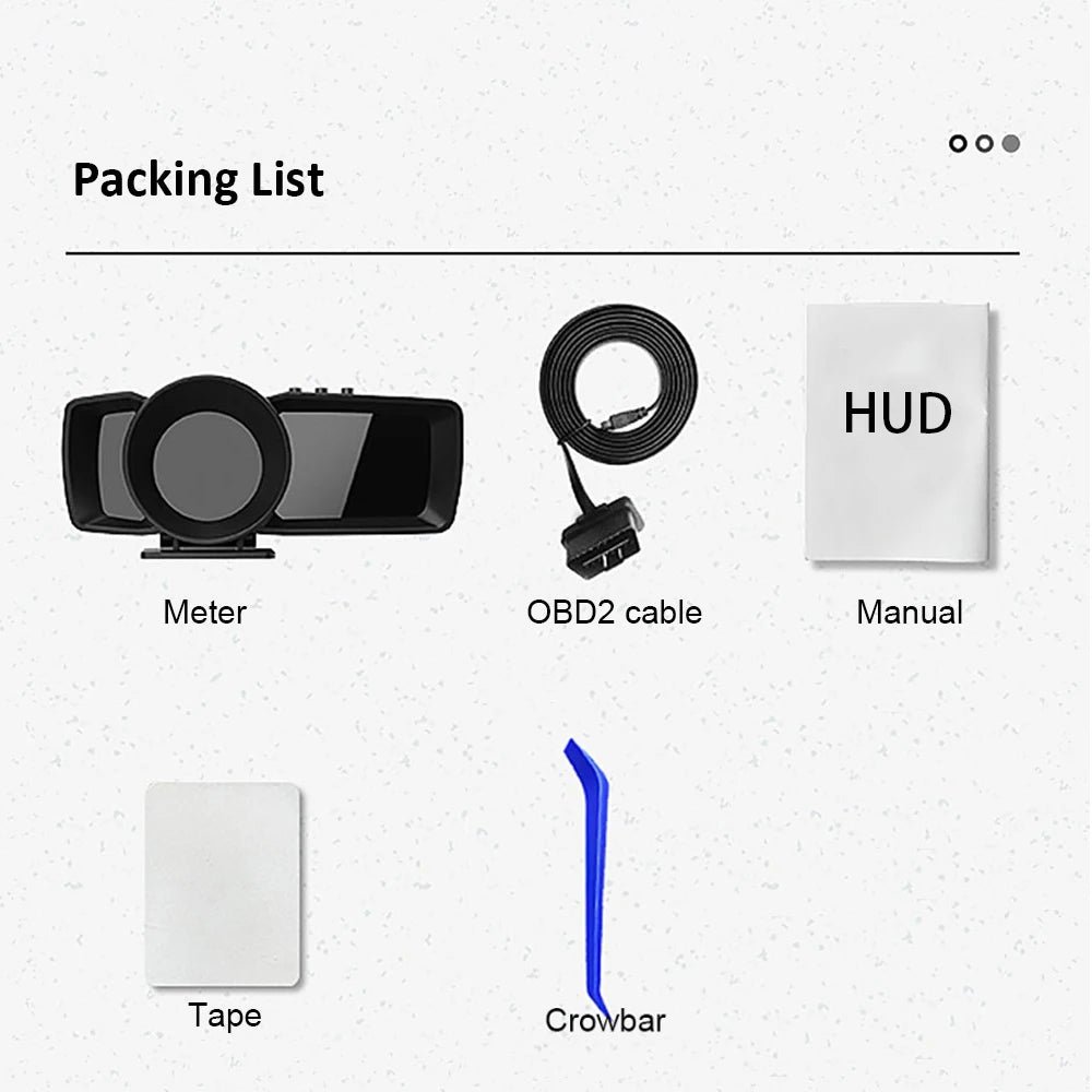 HUD OBD2 Head Up LCD Display Auto Scanner Trip Computer Accelerator Afr RPM Turbo Brake Test For Universal Cars