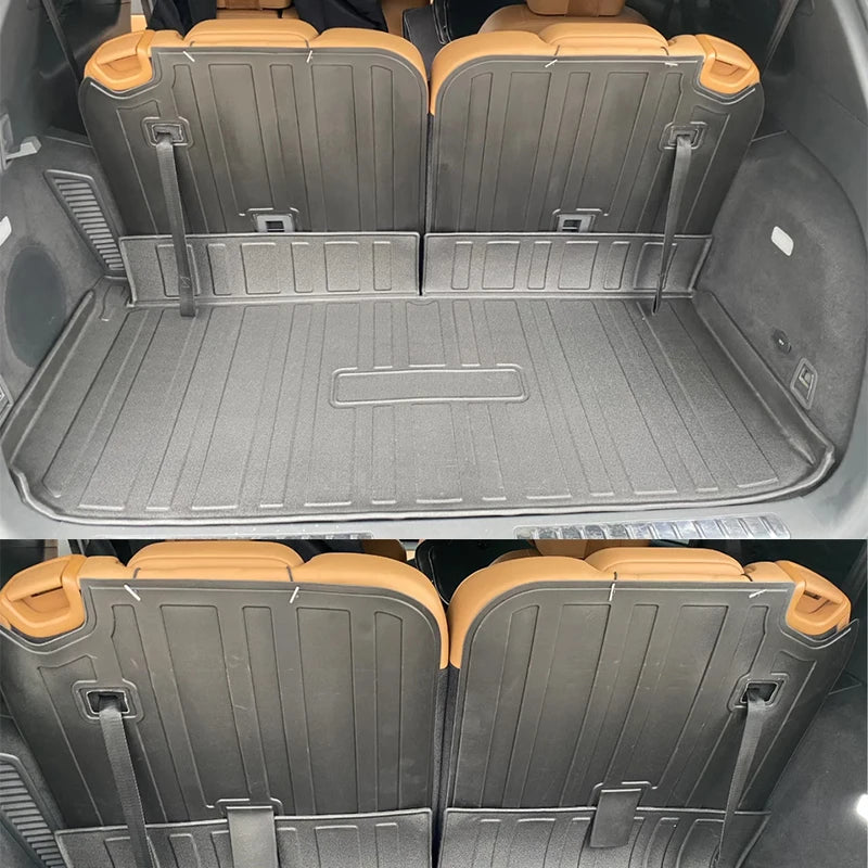 Car trunk protection pad rear seat backrest pad suitable for 5-seater 6-seater 7-seater For Hyundai Santa Fe MX5 2024 2025 2026