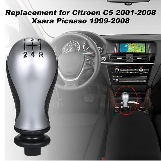 5 Speed Car Gear Shift Shifter Knob Stick Head Manual Replacement for Citroen C5 2001-2008 Xsara Picasso 1999-2008