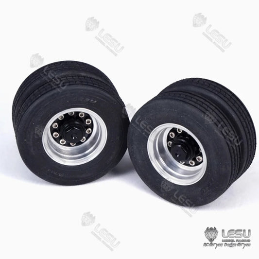 Lesu 1/14 Tire W-2020 52mm Diameter Truck Aluminum Alloy Wheel For Tamiya 1 14 Tractor Semi-trailer Trailer Parts Accessories