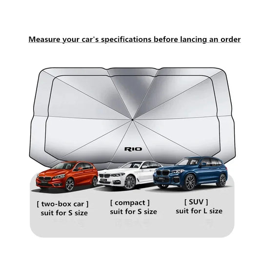 For Kia K2 K3 K4 K5 EV6 Sportage Picanto Proceed Xceed Ceed Rio Seltos Carens Car Windshield Sun Shade UV Ray Reflector Umbrella