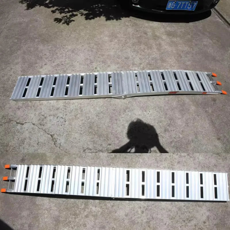 Motorcycle Aluminum Folding Ramp For Truck Trailer Loading